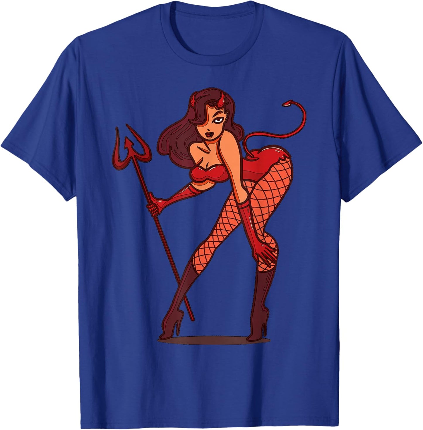 Devil Sexy Lady Character Design For Adults T-Shirt - T-Shirt | Royal