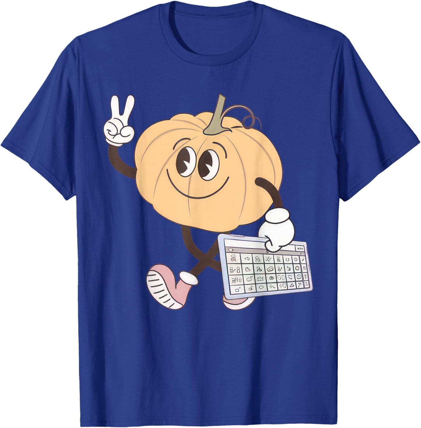 Awareness Fall Pumpkin AAC Device Autism Special Halloween T-Shirt - T-Shirt | Royal