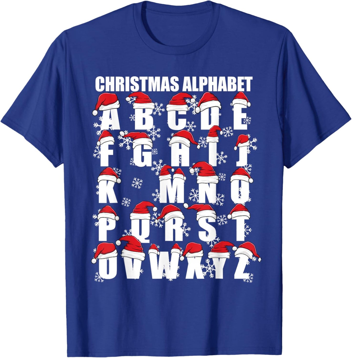 Noel Christmas Kids ABC Teacher No L Alphabet Christmas T-Shirt - T-Shirt | Royal