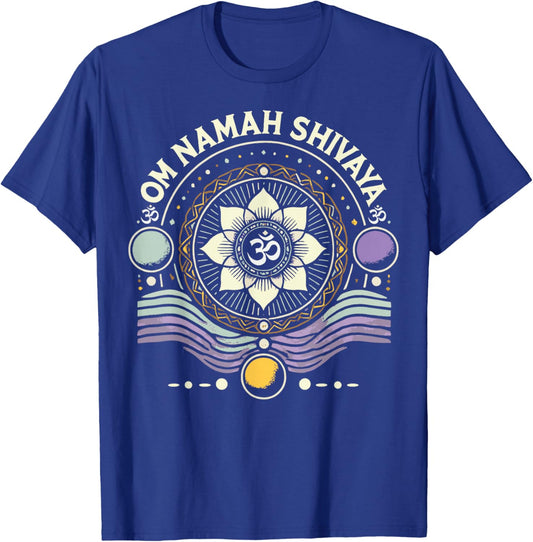 Om Namah Shivaya Meditation Mantra Spiritual Chakra T-Shirt - T-Shirt | Royal