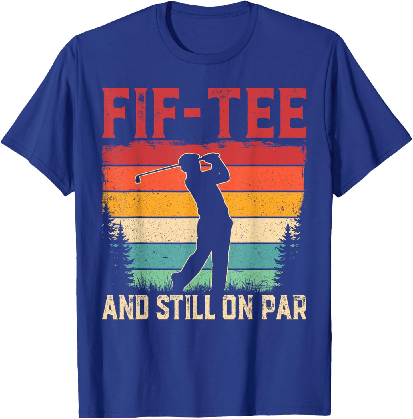Retro Vintage Funny Golfer Gifts - 50th Birthday Golf T-Shirt - T-Shirt | Royal