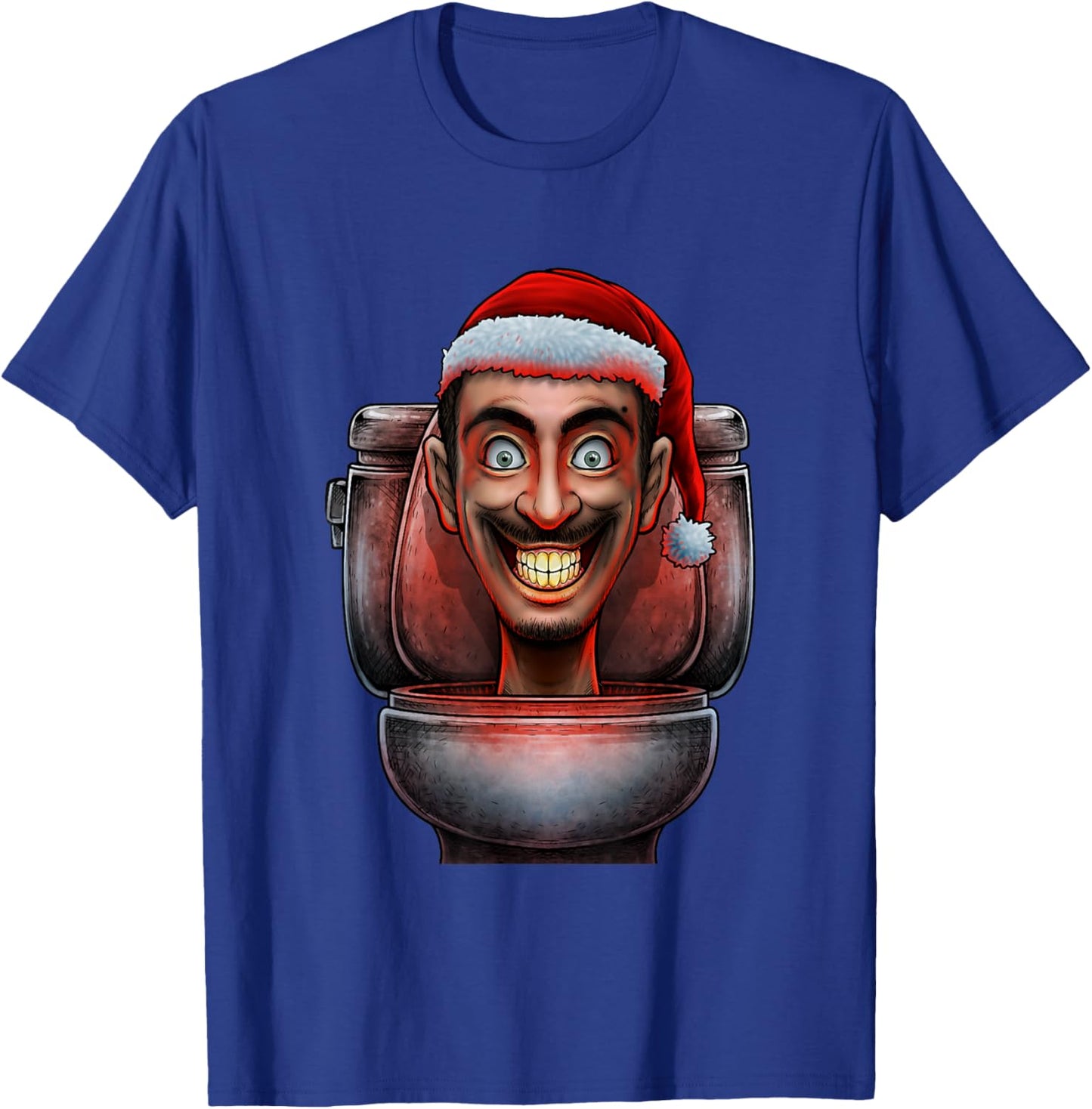 Merry Christmas Skibidi Xmas Speakerman Skibidi Toilet Funny T-Shirt - T-Shirt | Royal