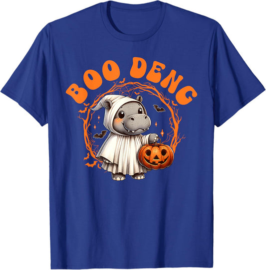 Boo Deng Moo Deng Hippo Baby Pygmy Hippopotamus Halloween T-Shirt - T-Shirt | Royal