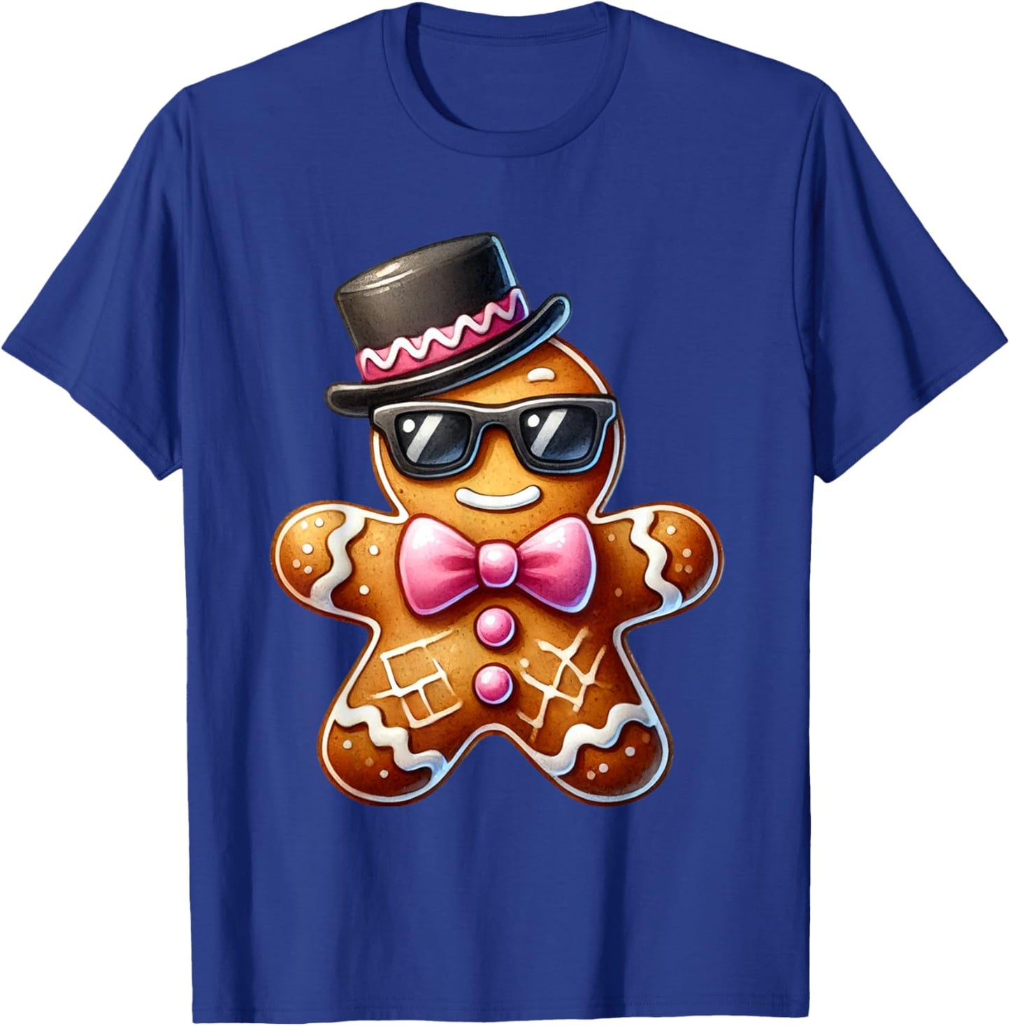 Gingerbread Man Cookie Christmas Pink Coquette Xmas Boy Kids T-Shirt - T-Shirt | Royal