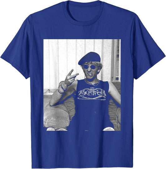 The Damned Captain Sensible Swearing By Virginia Turbett T-Shirt - T-Shirt | Royal
