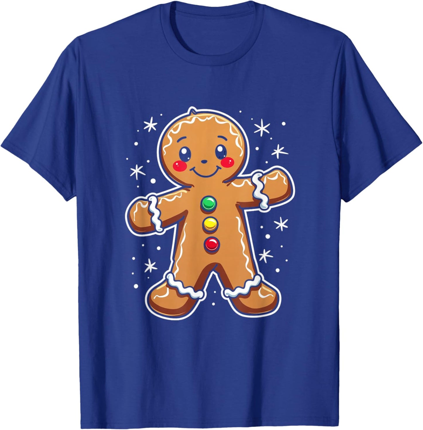 Gingerbread Man Holiday T-Shirt - T-Shirt | Royal
