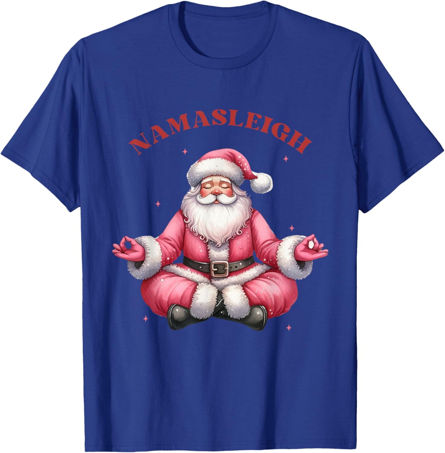 Funny Namasleigh Santa Christmas Yoga T-Shirt - T-Shirt | Royal