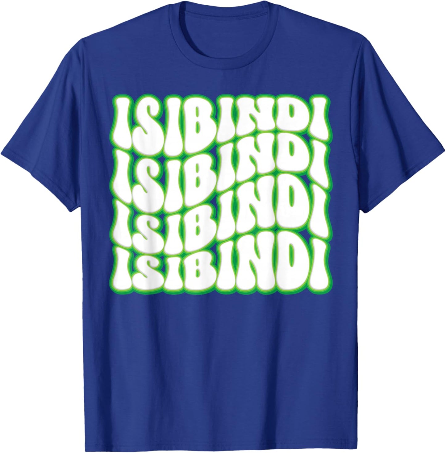 Isibindi - Groovy Wavy Style School Spirit Wear T-Shirt - T-Shirt | Royal