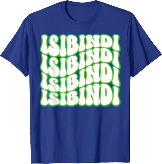 Isibindi - Groovy Wavy Style School Spirit Wear T-Shirt - T-Shirt | Royal