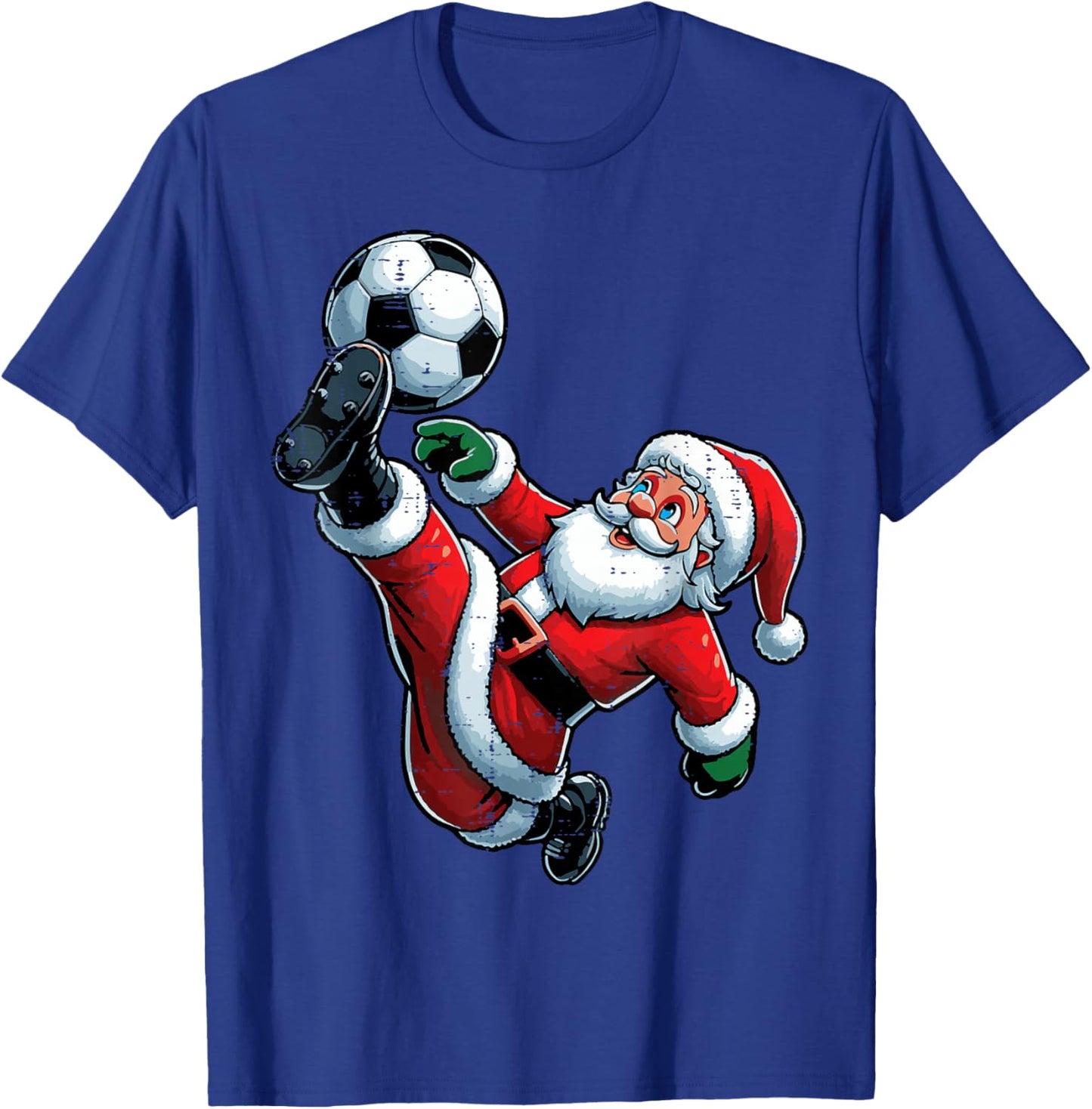 Christmas Soccer Bicycle Kick Xmas Football Boys Kids Men T-Shirt - T-Shirt | Royal