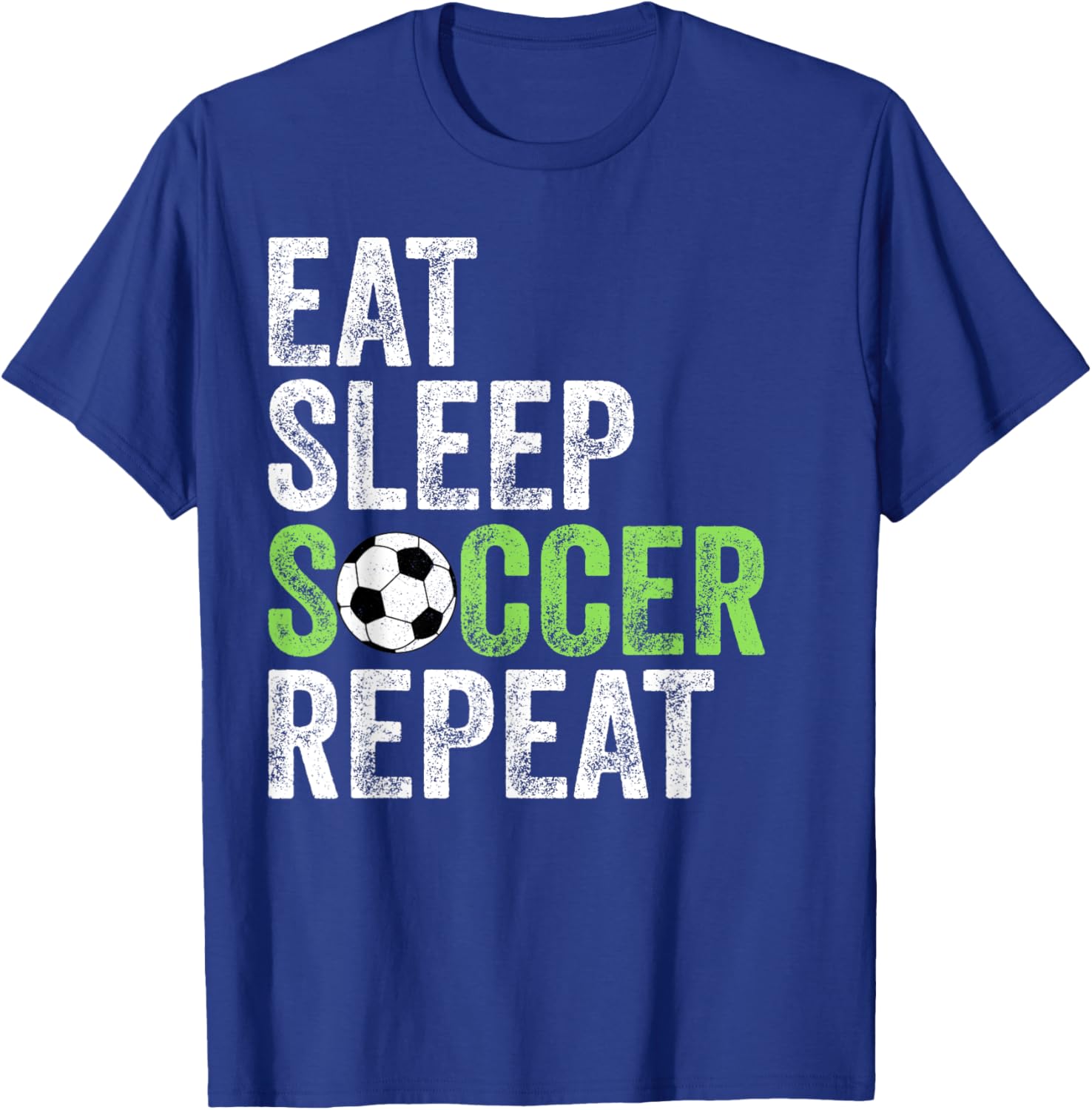 Eat Sleep Soccer Repeat Shirt Cool Sport Player Vintage T-Shirt - T-Shirt | Royal