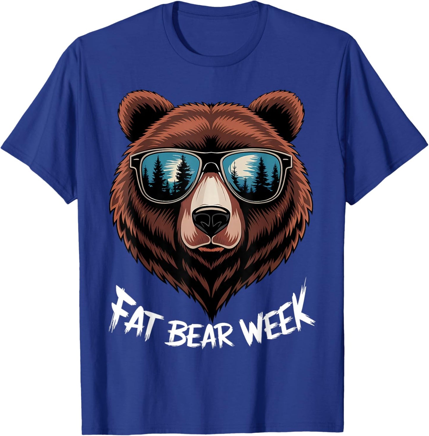Fat Bear Week Retro Bear Sunglasses Nature Lovers T-Shirt - T-Shirt | Royal