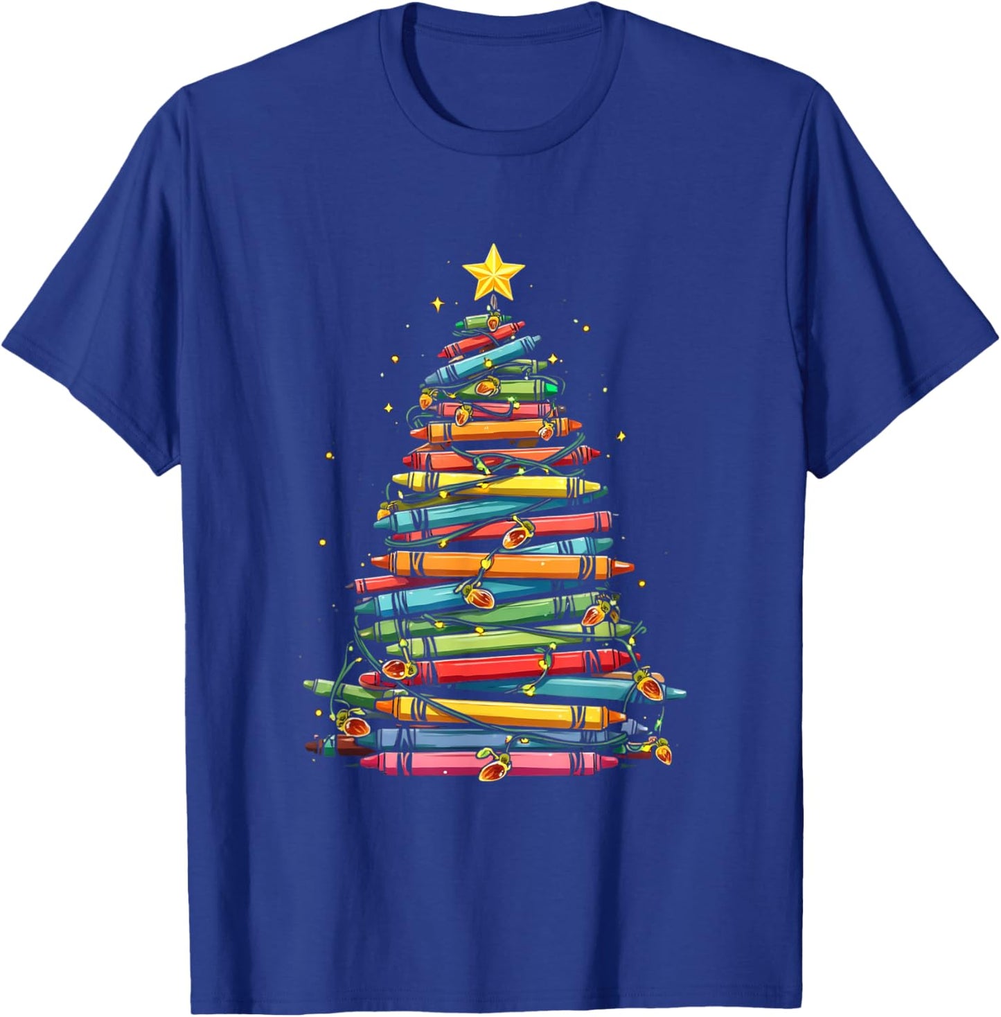 Christmas Book Tree T-Shirt - T-Shirt | Royal