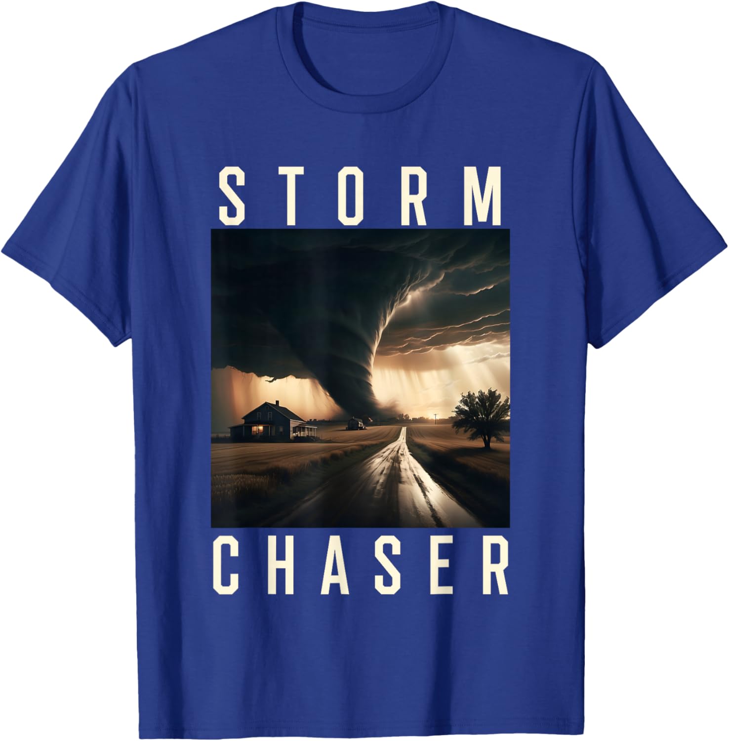 Storm Chaser Tornado Twister Chasers Weather Meteorologist T-Shirt - T-Shirt | Royal