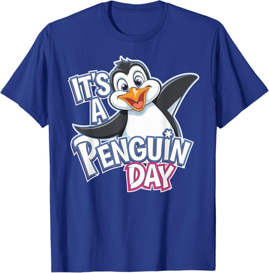 Childrens It's a Penguin Day | Kids Penguin T-Shirt - T-Shirt | Royal