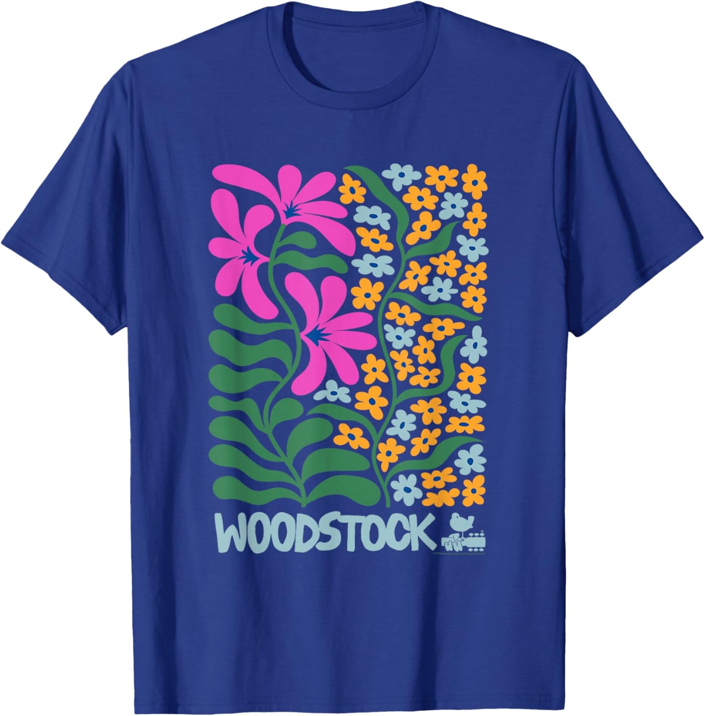 Woodstock Blooms T-Shirt - T-Shirt | Royal
