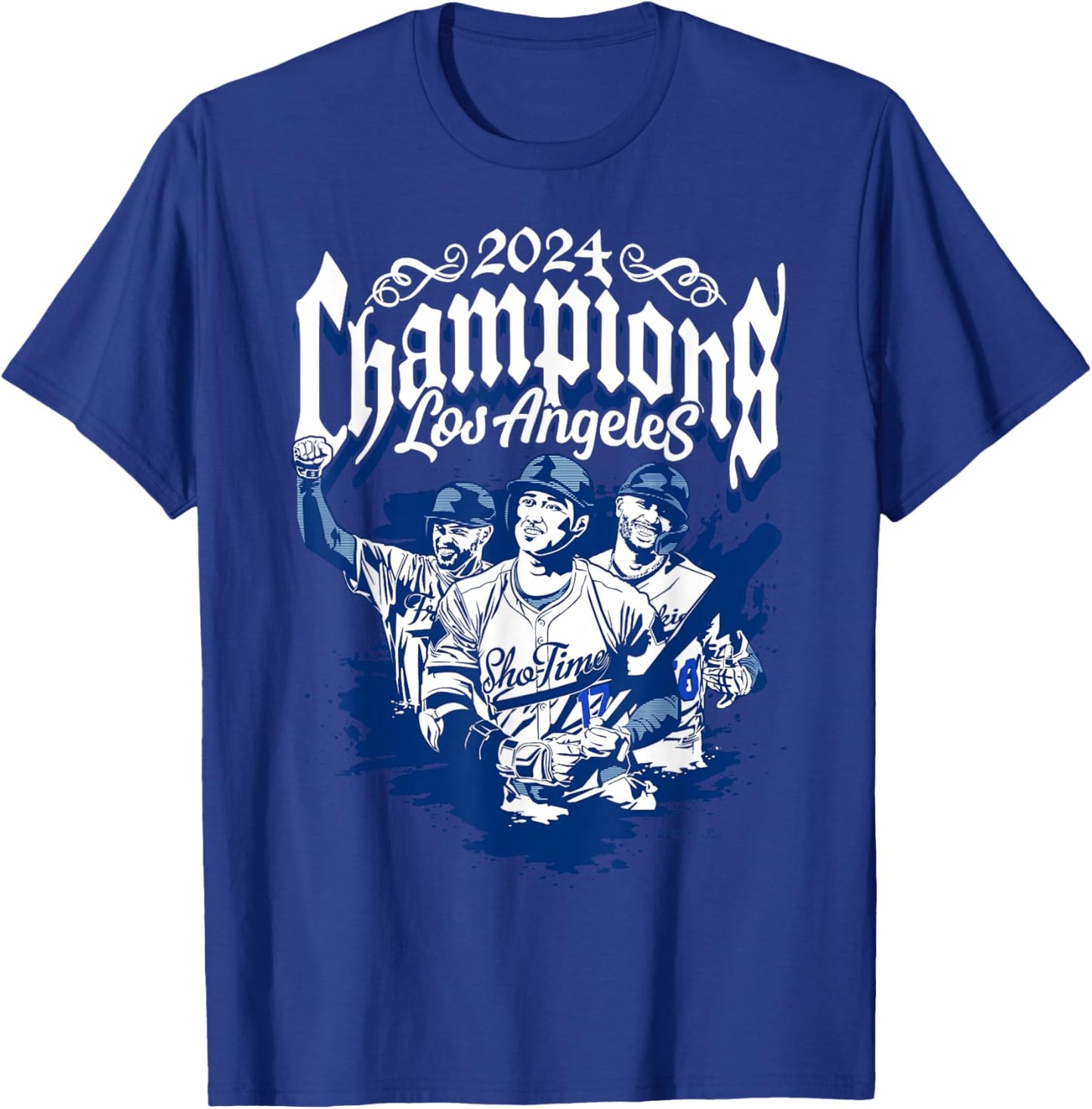 2024 Champs – Ohtani, Betts, Freeman – Los Angeles Baseball T-Shirt - T-Shirt | Royal