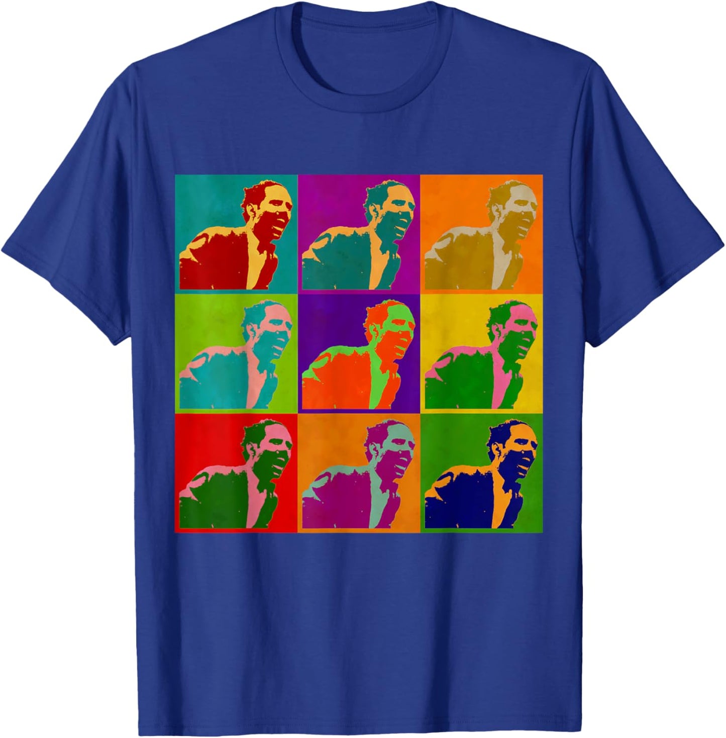 Pedro Albizu Campos Warhol Painting Boricua Puerto Rico Fun T-Shirt - T-Shirt | Royal