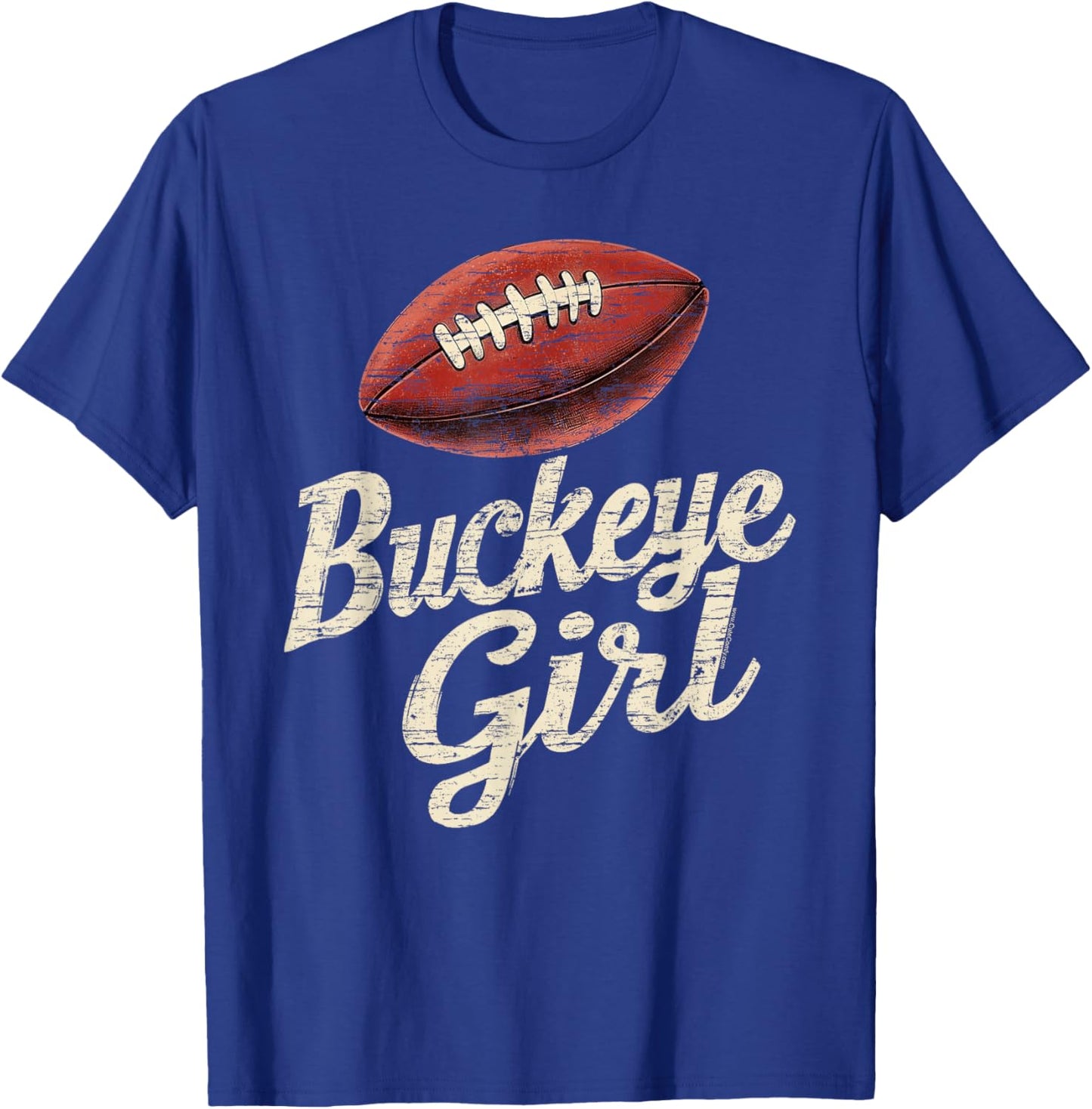 Buckeye Girl Vintage Sports Ohio Home State T-Shirt - T-Shirt | Royal
