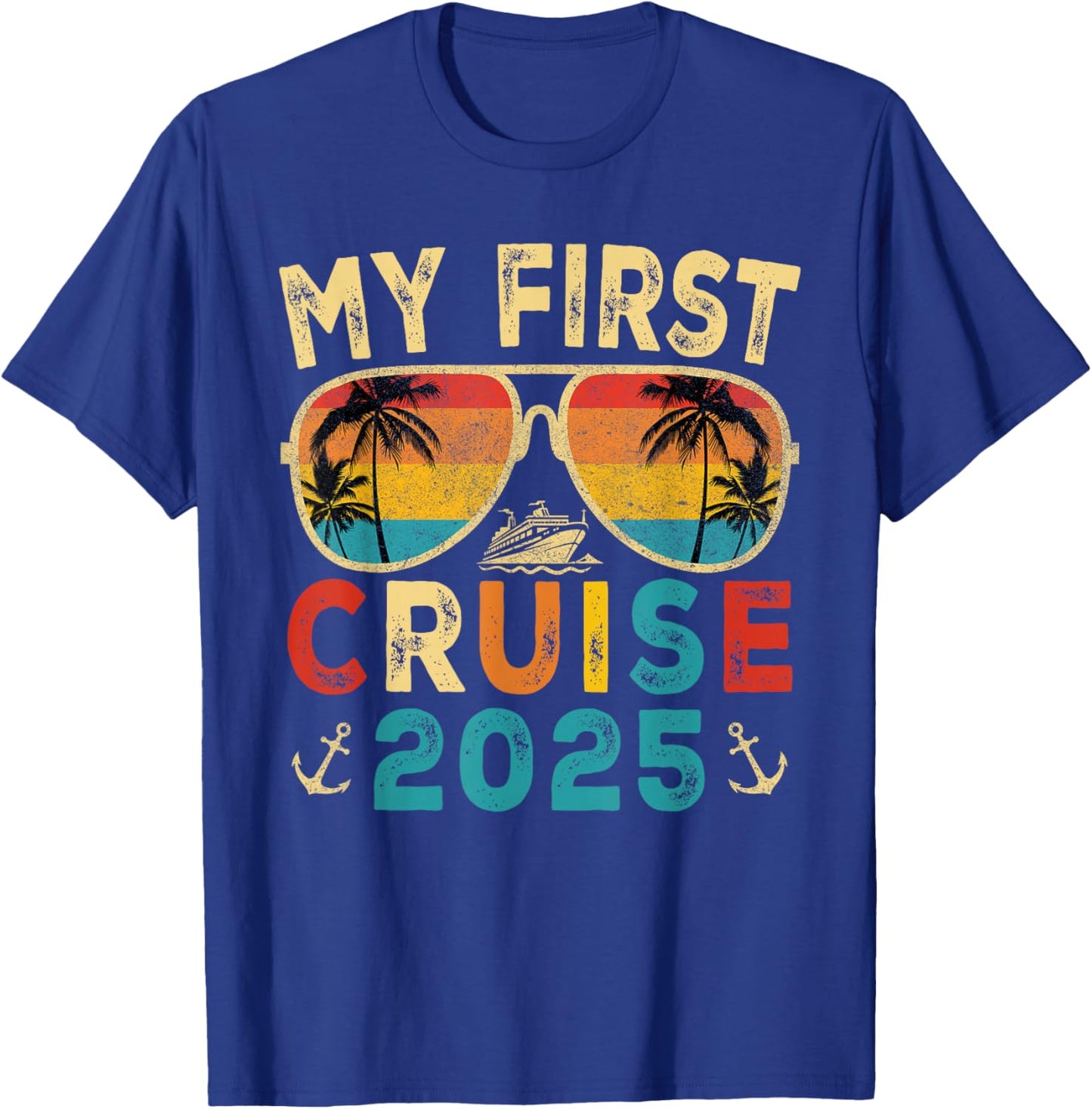 My First Cruise 2025 Family Vacation Trip First Time Cruise T-Shirt - T-Shirt | Royal