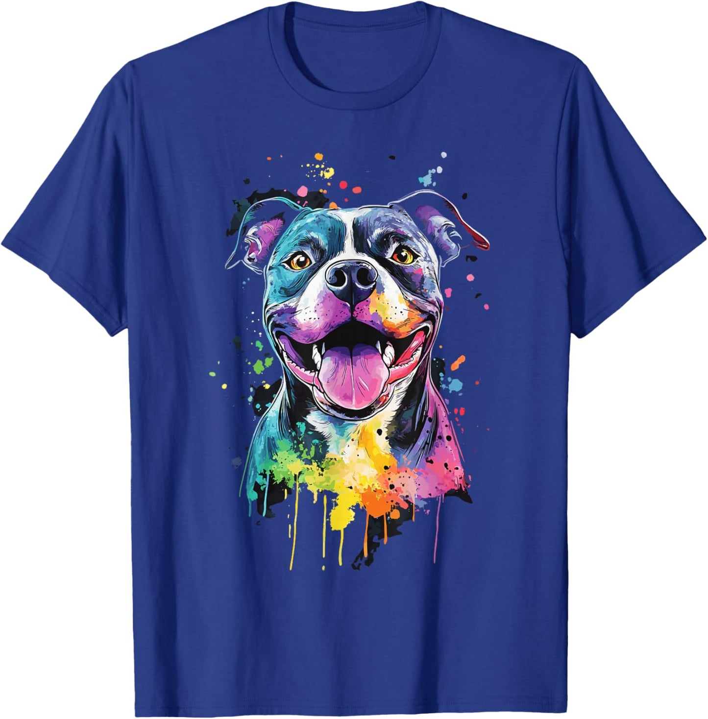 PitBull Mom Dog Lover Colorful Artistic Pitbull Owner Women T-Shirt - T-Shirt | Royal