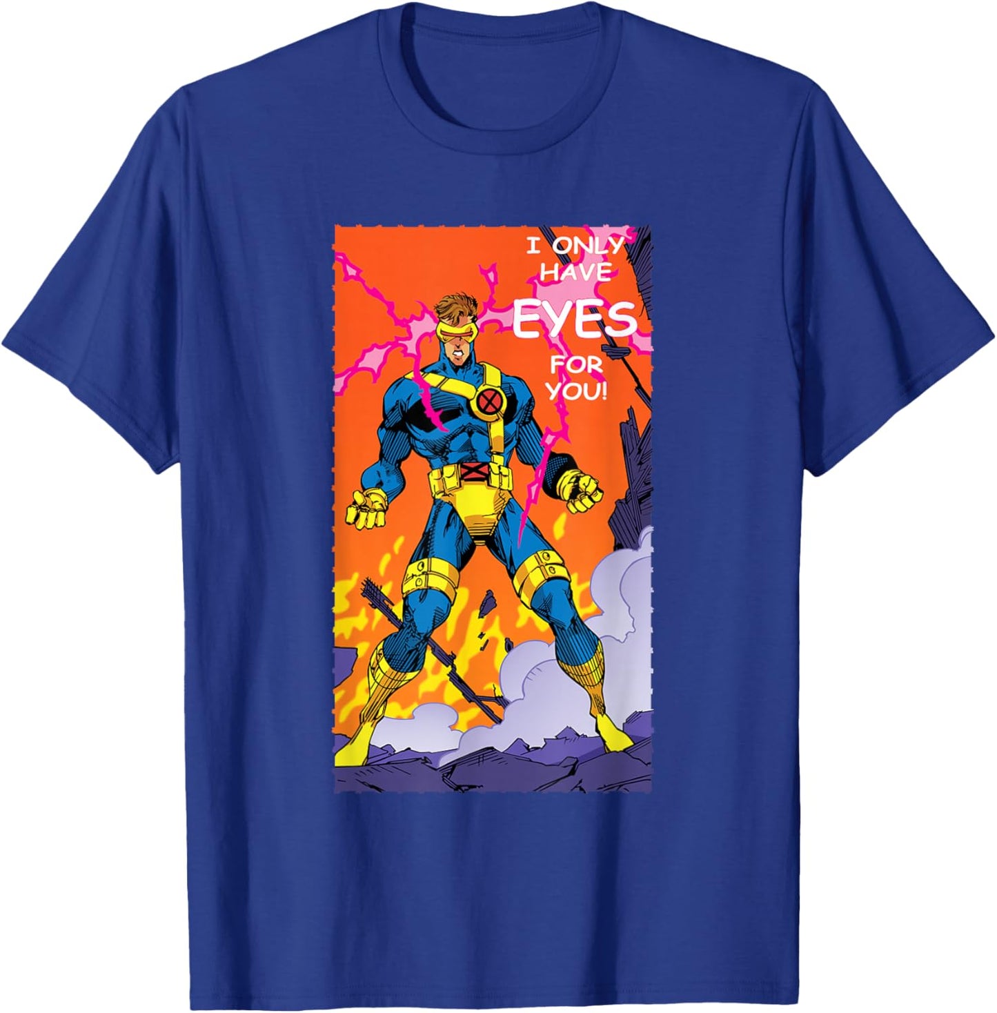 Marvel X-Men Retro '90s Valentine's Day Card Cyclops T-Shirt - T-Shirt | Royal
