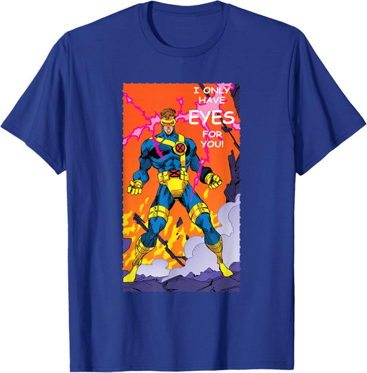 Marvel X-Men Retro '90s Valentine's Day Card Cyclops T-Shirt - T-Shirt | Royal