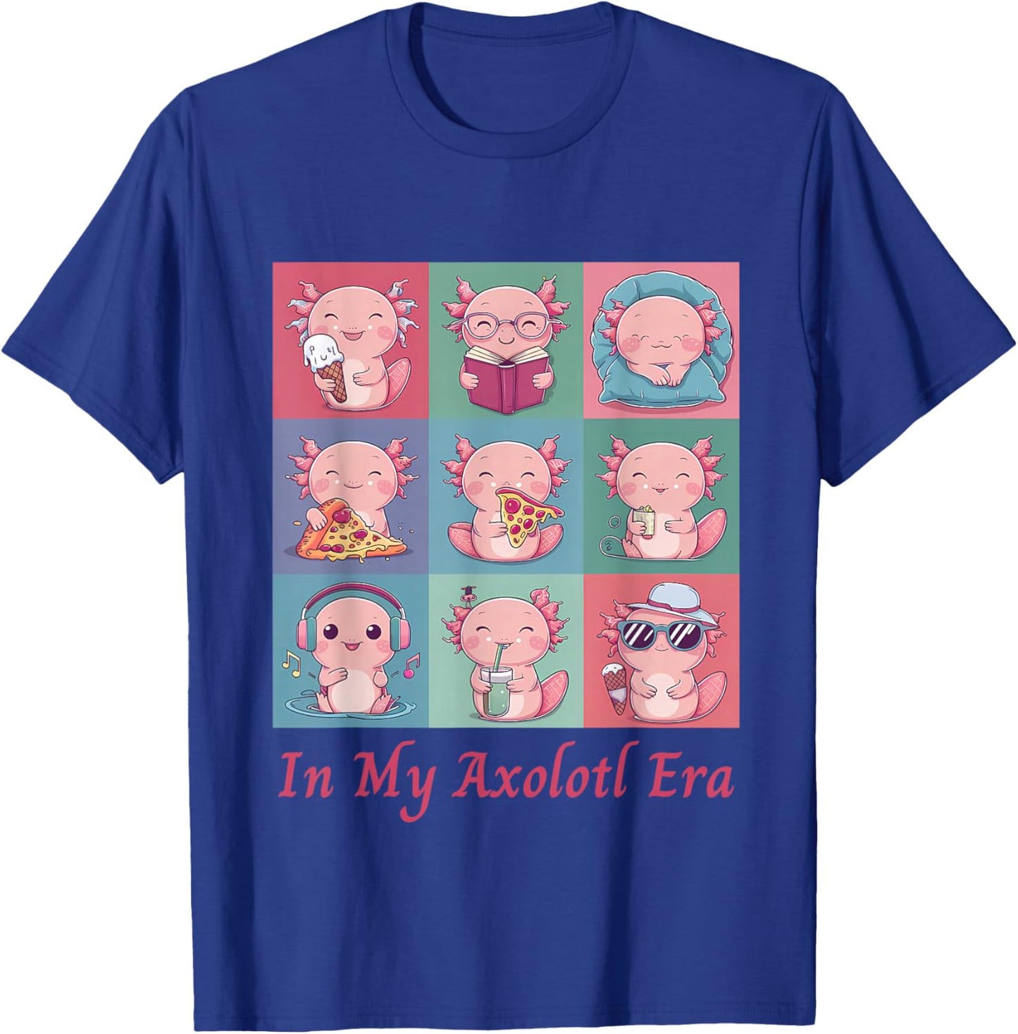 Pink In My Axolotl Era Cute Christmas For Axolotl Lover T-Shirt - T-Shirt | Royal