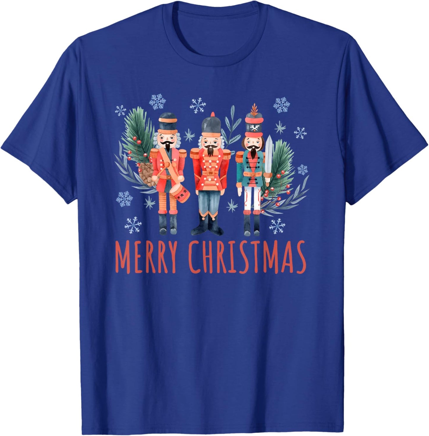 Merry Christmas Nutcracker Ballet Festive Xmas Men Women T-Shirt - T-Shirt | Royal