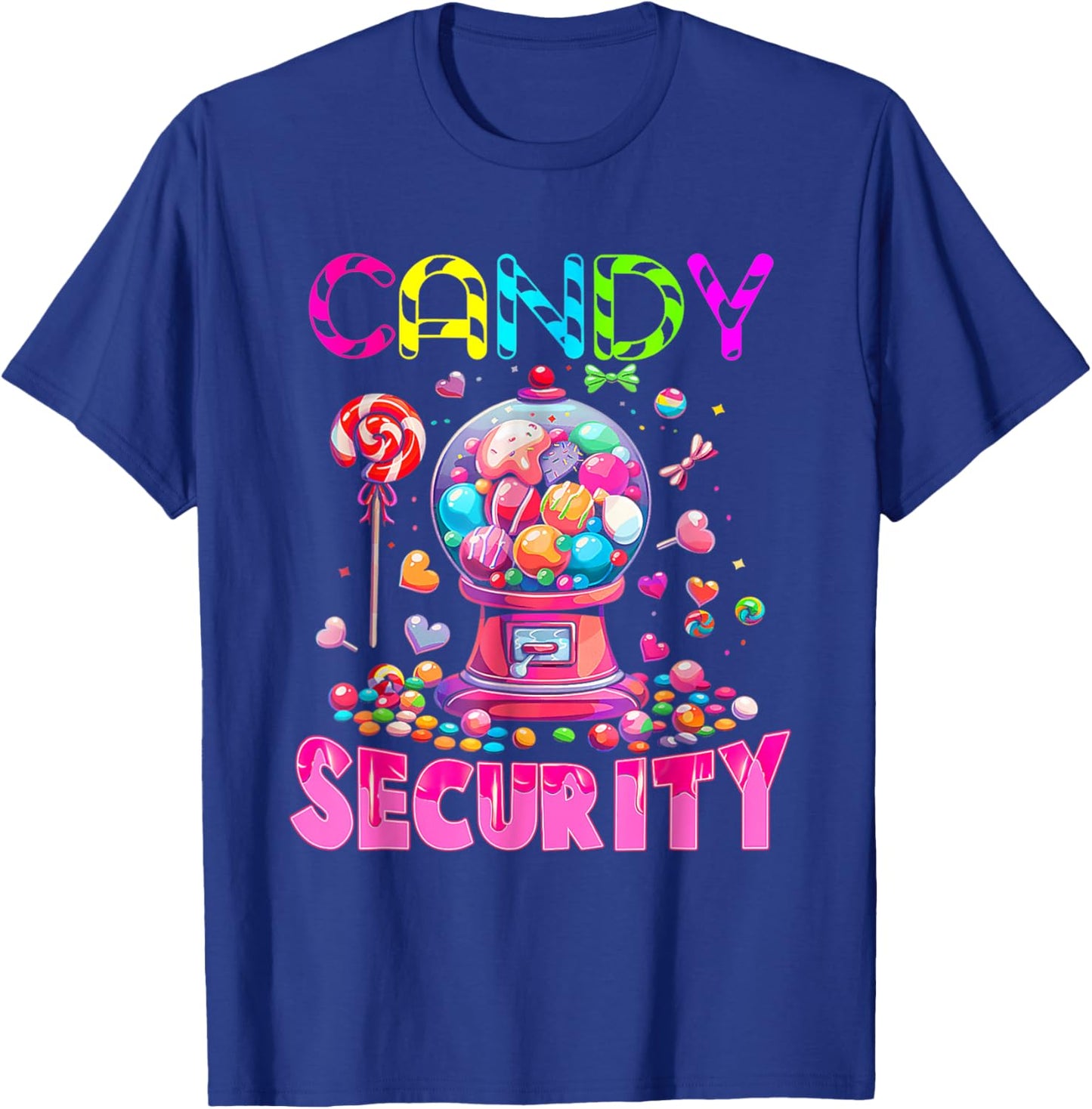 Candy Security Candyland Costume Kids Teens Adult T-Shirt - T-Shirt | Royal