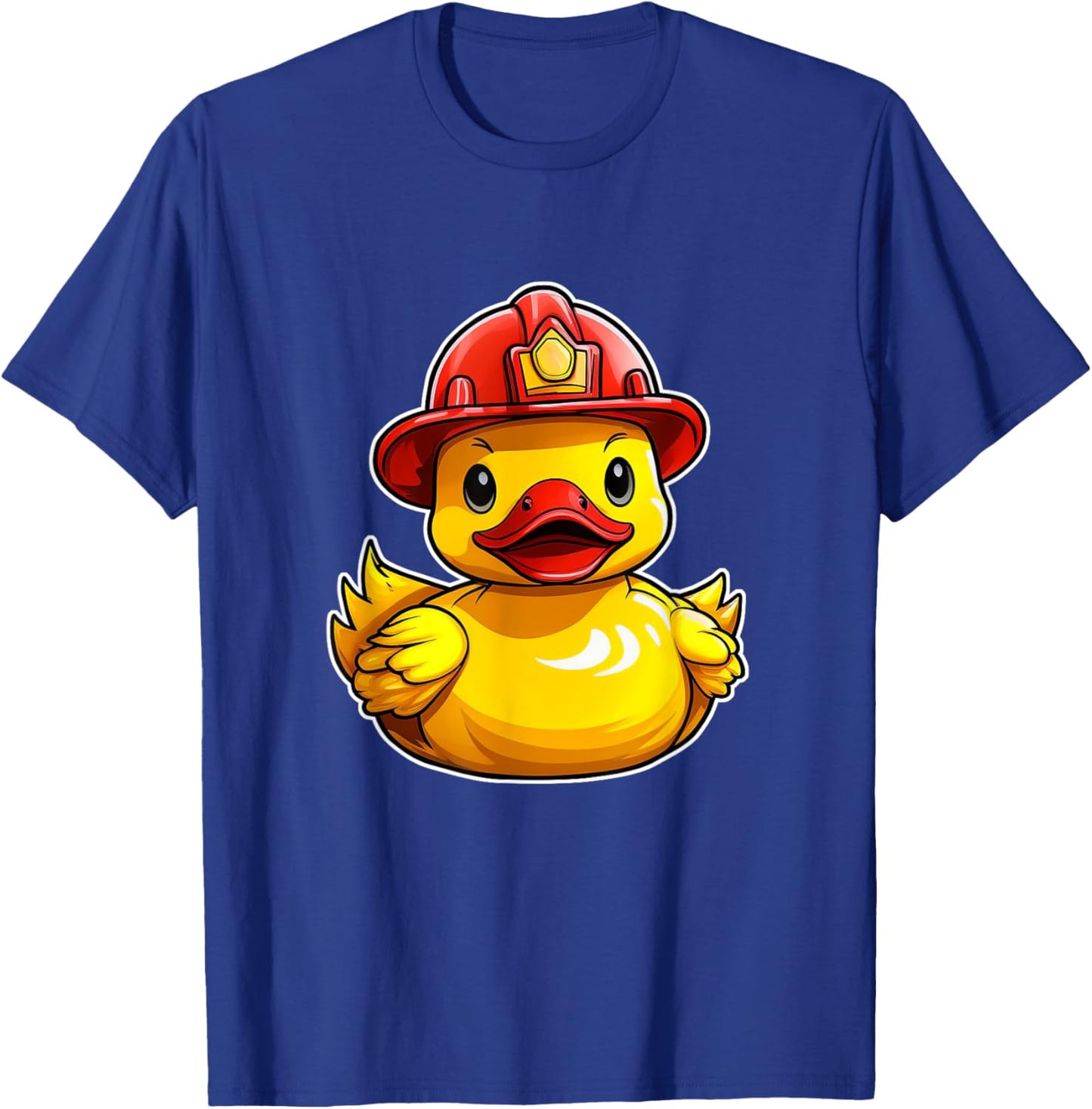 Fireman Rubber Duck, Fire Fighter Rubber Duckie T-Shirt - T-Shirt | Royal