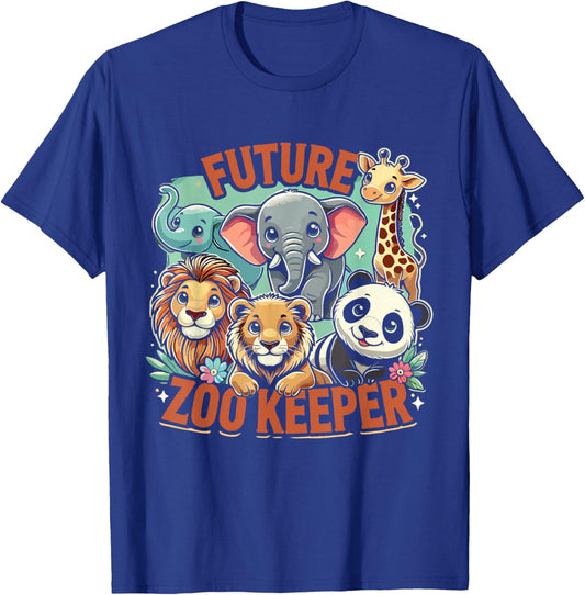 Zookeeper Toddler Future Zoo Keeper Kids T-Shirt - T-Shirt | Royal