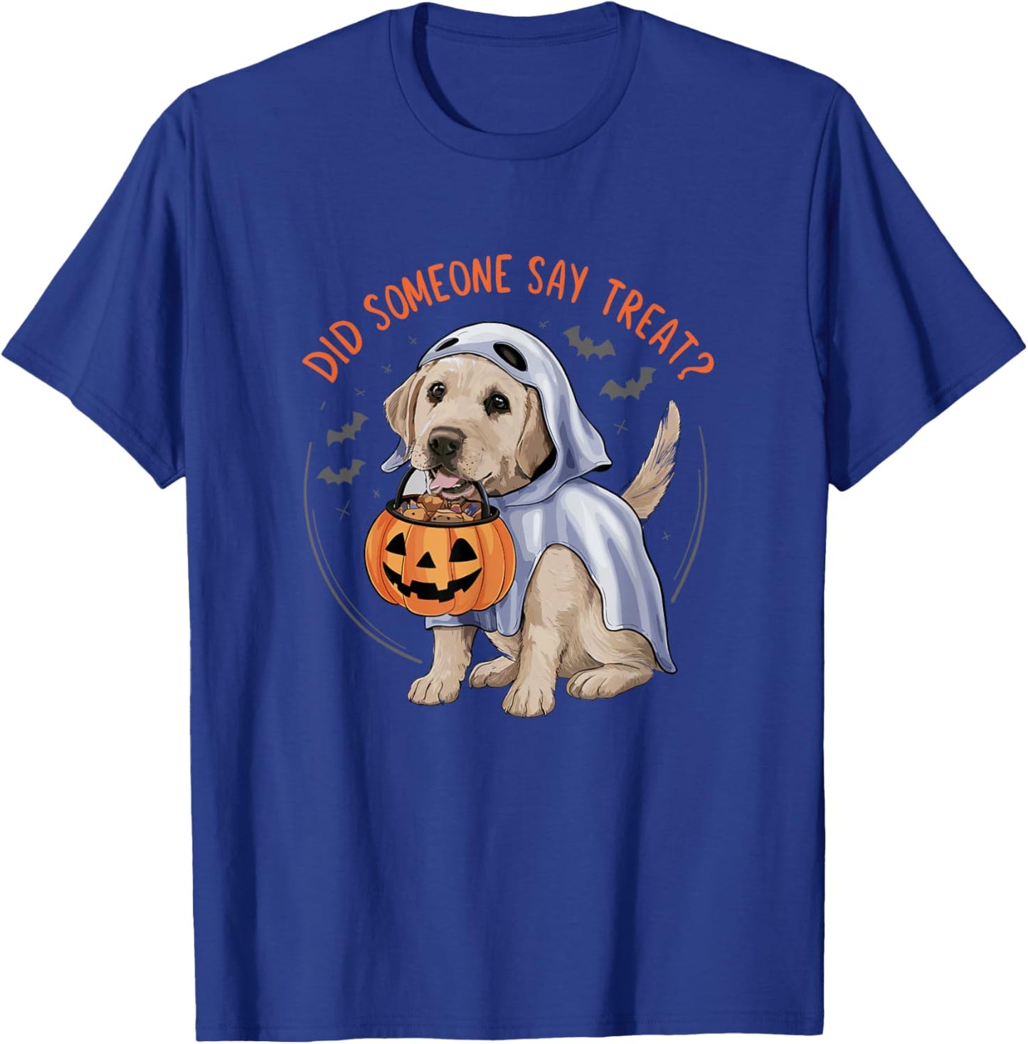 Ghost Labrador Puppy Treats Halloween Labrador Dog T-Shirt - T-Shirt | Royal