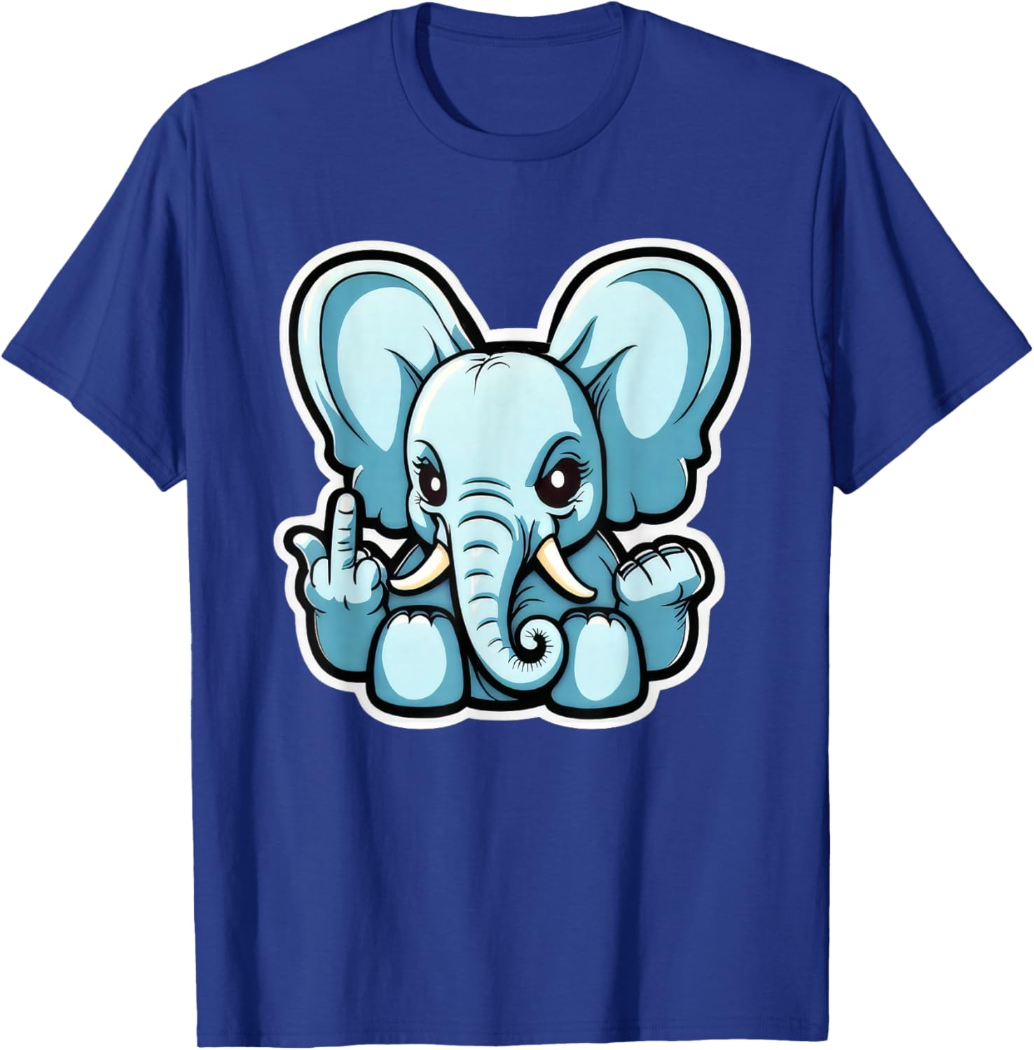 No elephants in captivity FU middle finger ban zoos wild T-Shirt - T-Shirt | Royal