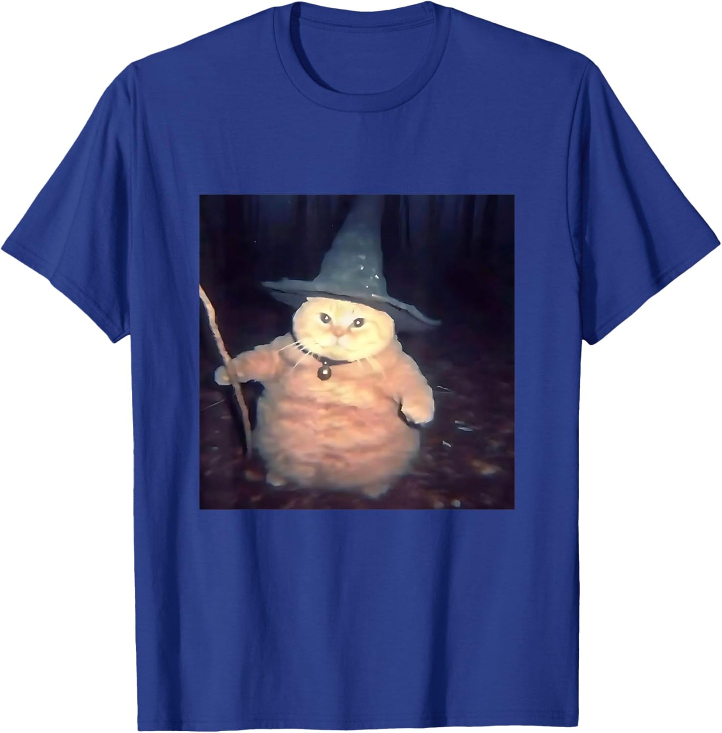 Wizard Cat Weird Funny Halloween Cat Meme T-Shirt - T-Shirt | Royal