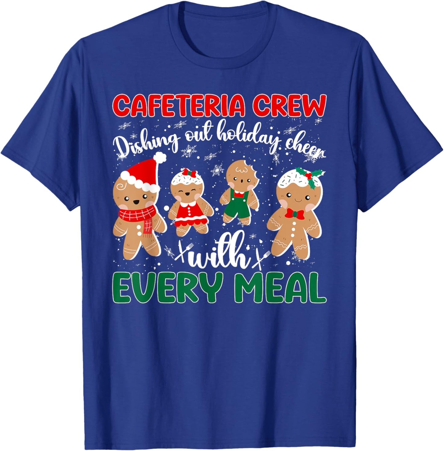 Cafeteria Crew Lunch Lady Christmas Lunch Ladies Xmas Party T-Shirt - T-Shirt | Royal
