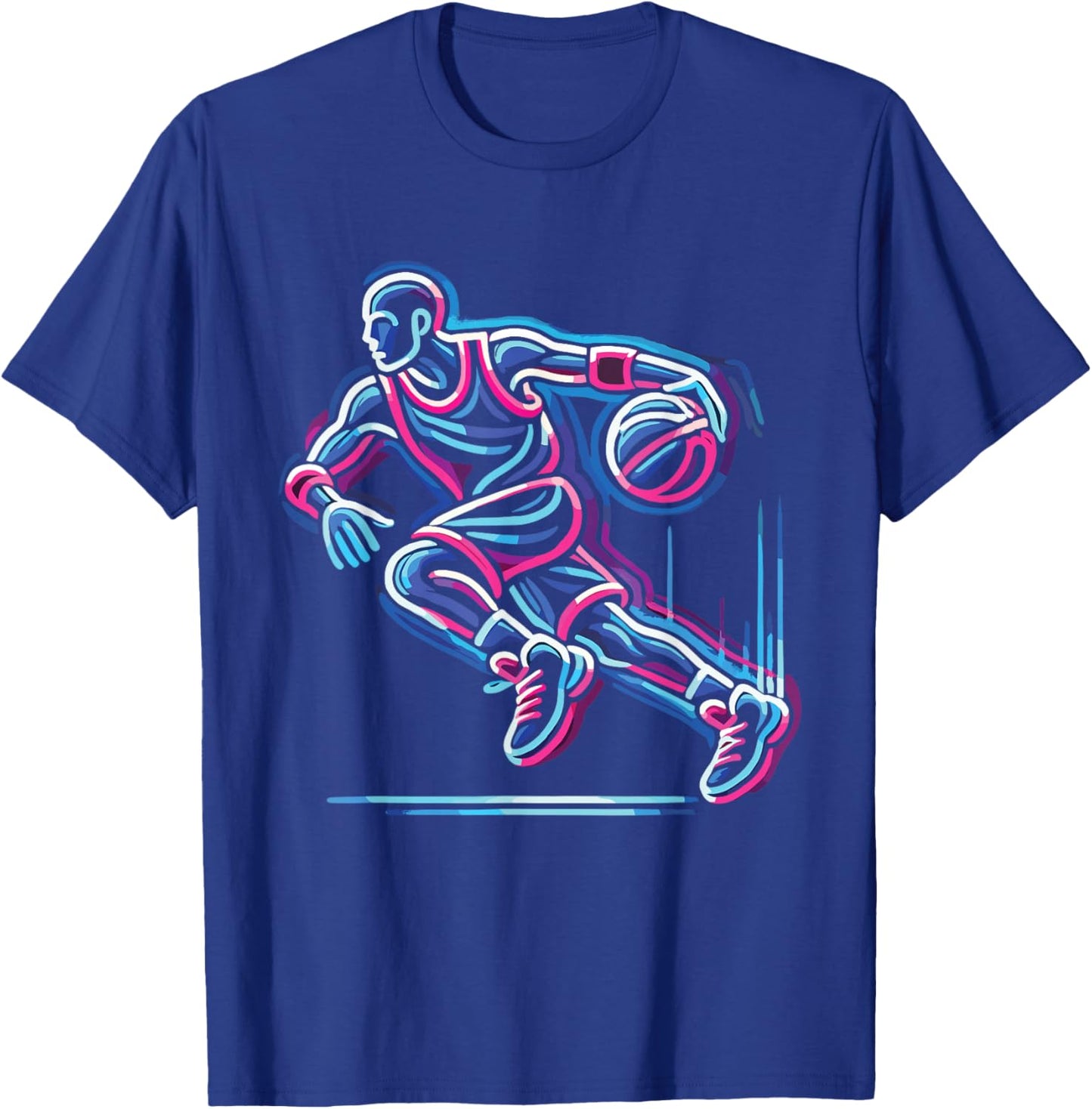 Basketball & Basketball Graphic | Boys, Kids, | Men & Women T-Shirt - T-Shirt | Royal