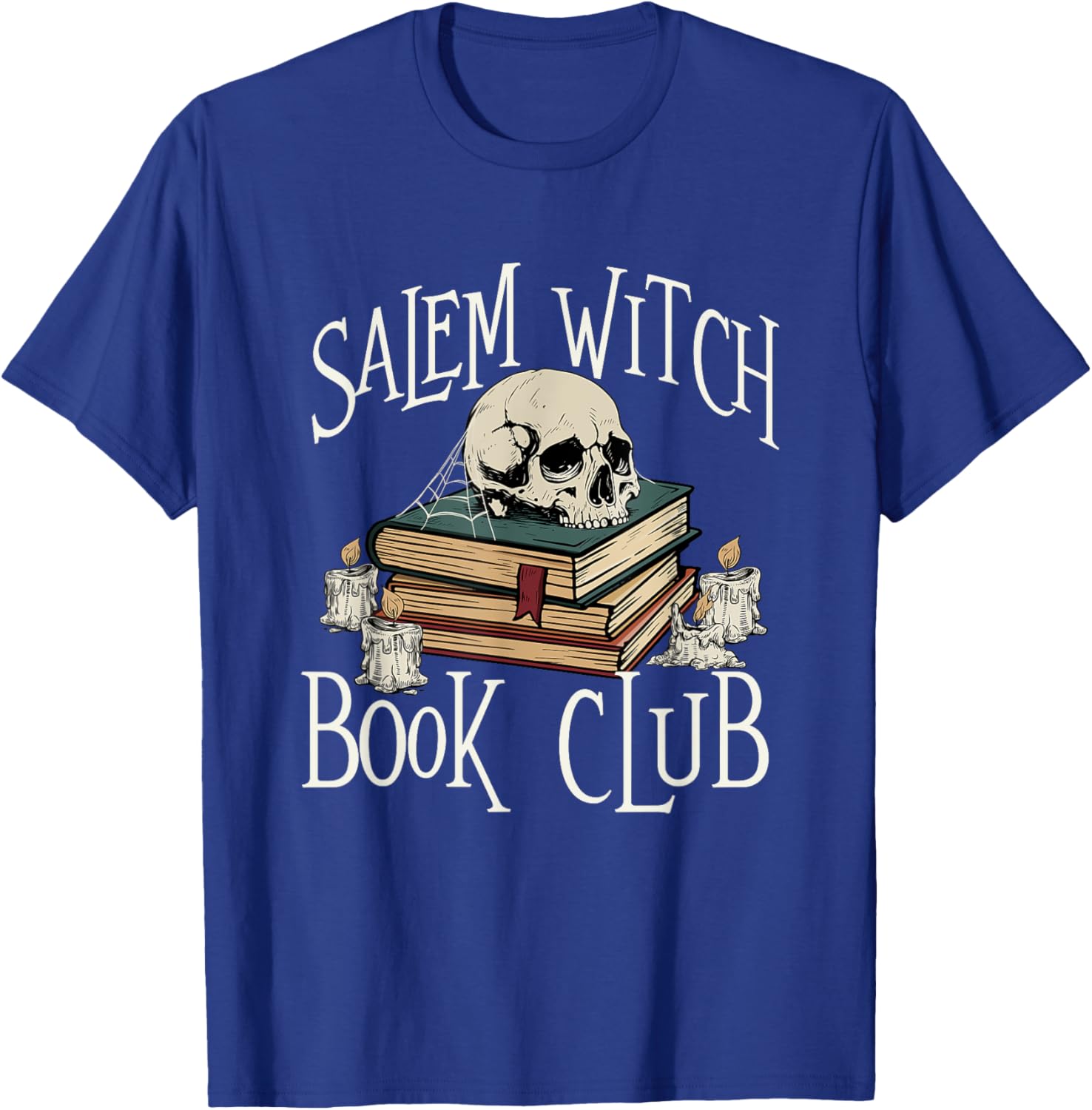 Salem Witch Book Club - Spooky Witch Halloween Ghoul T-Shirt - T-Shirt | Royal