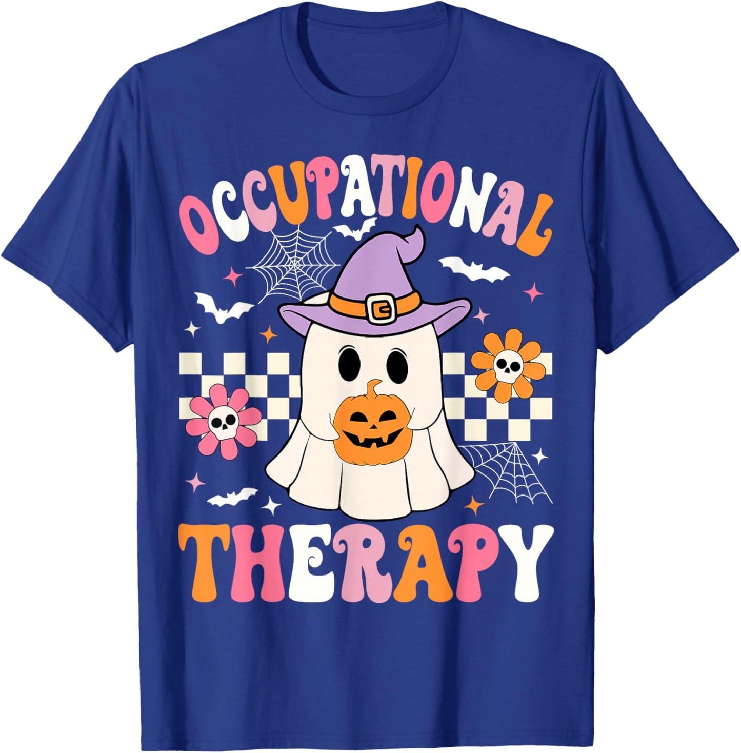 Groovy OT Halloween Occupational Therapy Halloween OT Ghost T-Shirt - T-Shirt | Royal