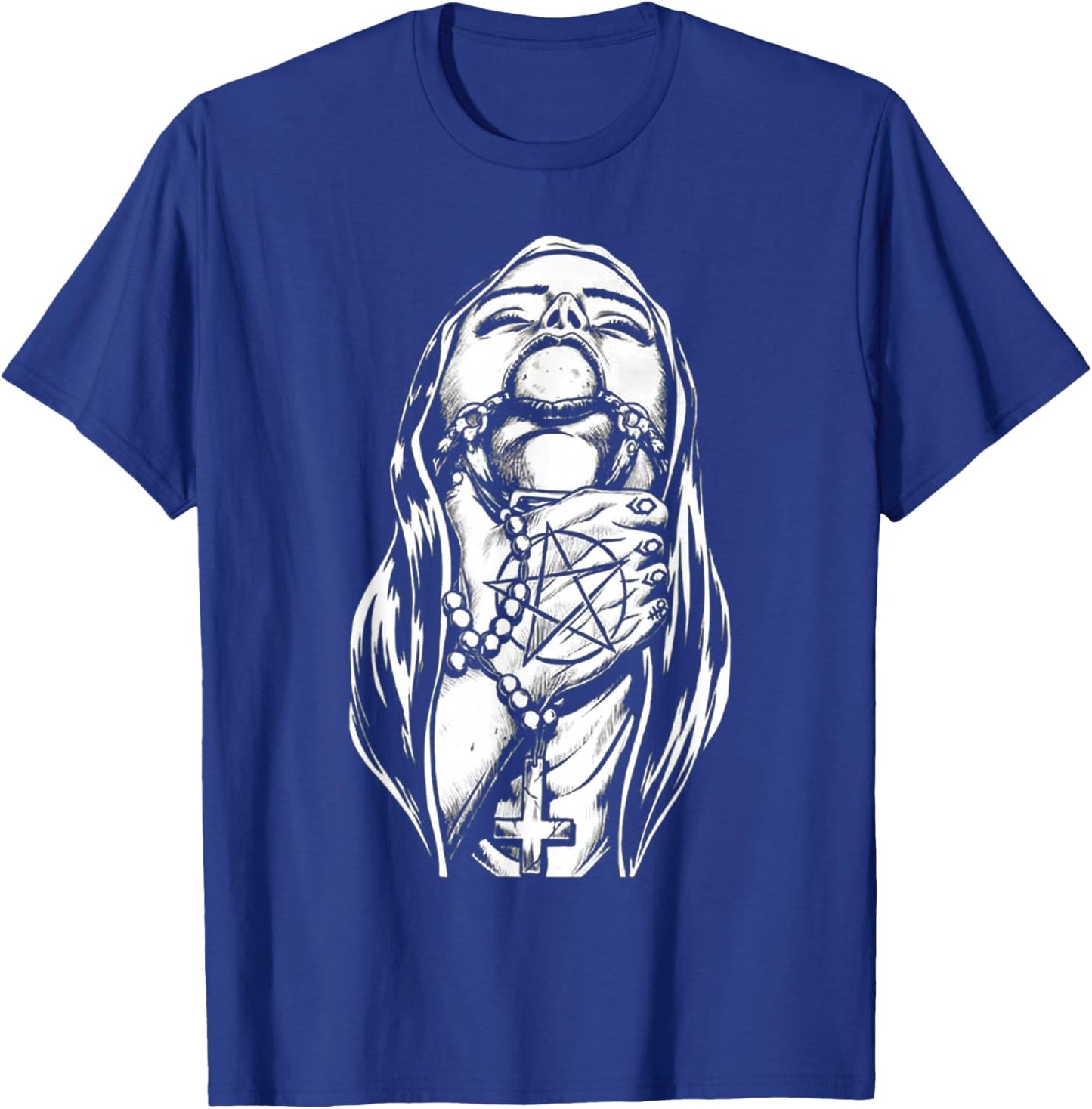 Peach-Bruh Chokehold Nun Bad Religion Dark Style Crazy Nun T-Shirt - T-Shirt | Royal