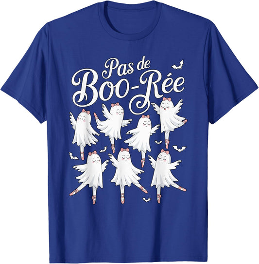 Pas de BOO-rée Ghost Ballet Dancer Halloween Dance Girls T-Shirt - T-Shirt | Royal