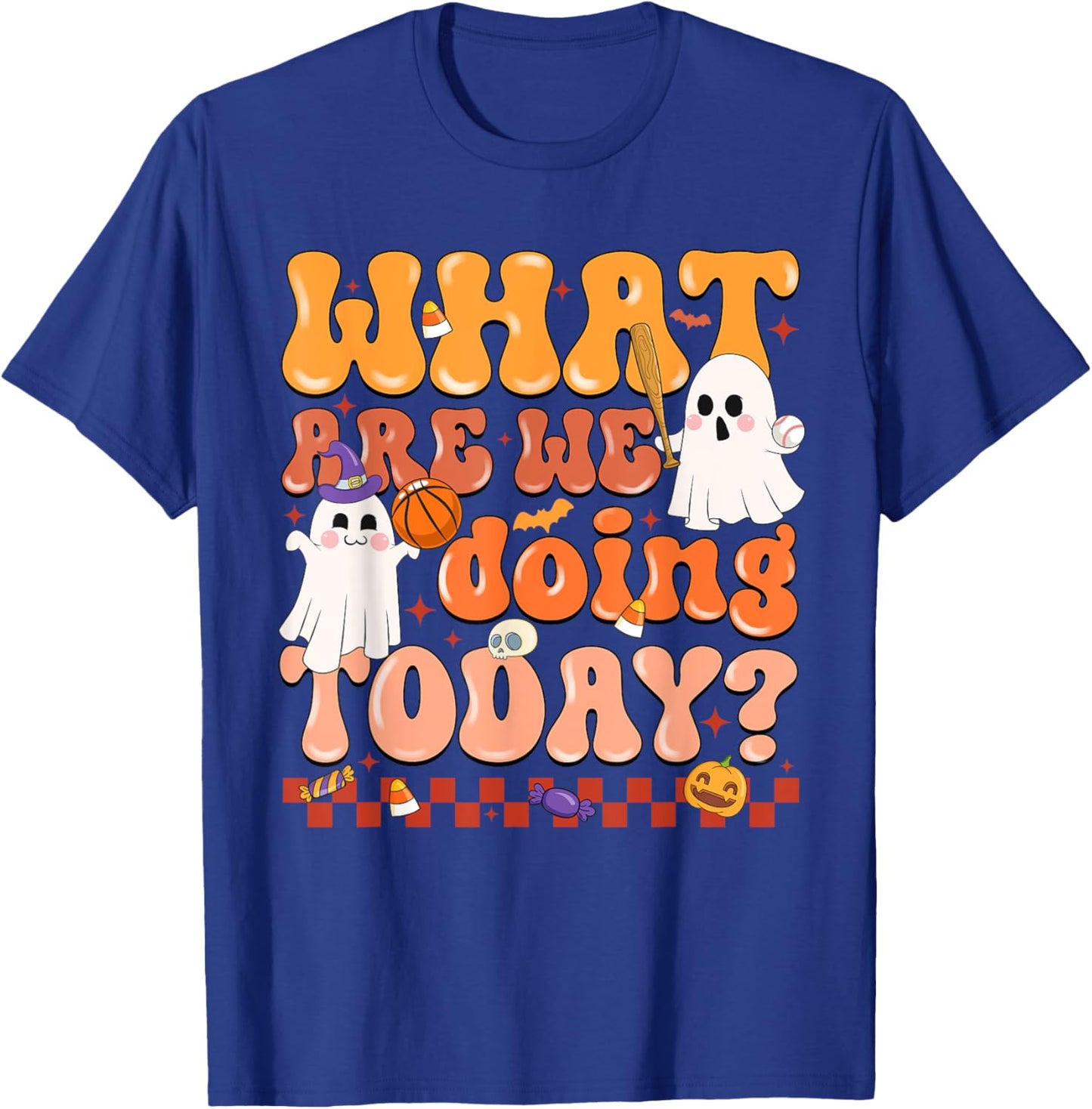 What Are We Doing Today Halloween PE Spooky Teacher T-Shirt - T-Shirt | Royal