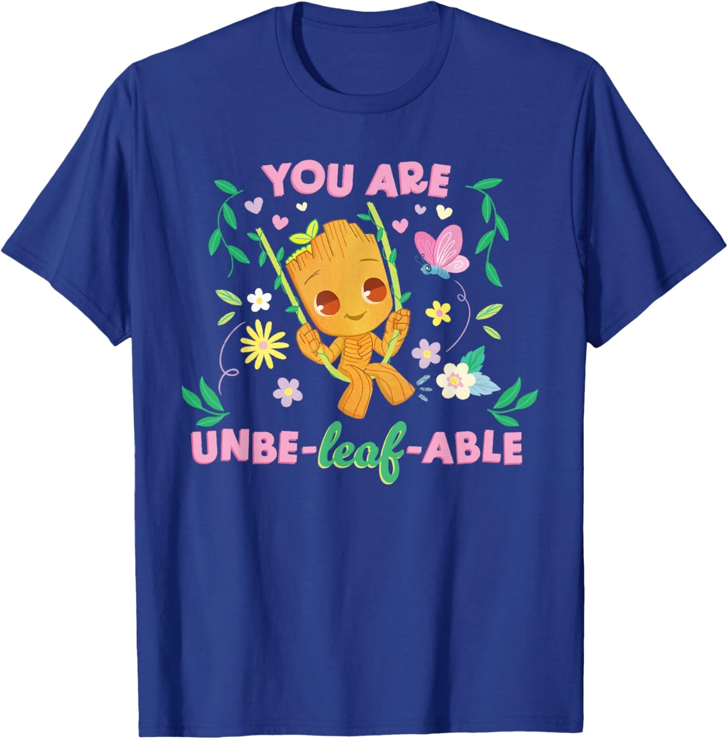Marvel Valentine’s Day Spring Groot You are Unbe-LEAF-able T-Shirt - T-Shirt | Royal