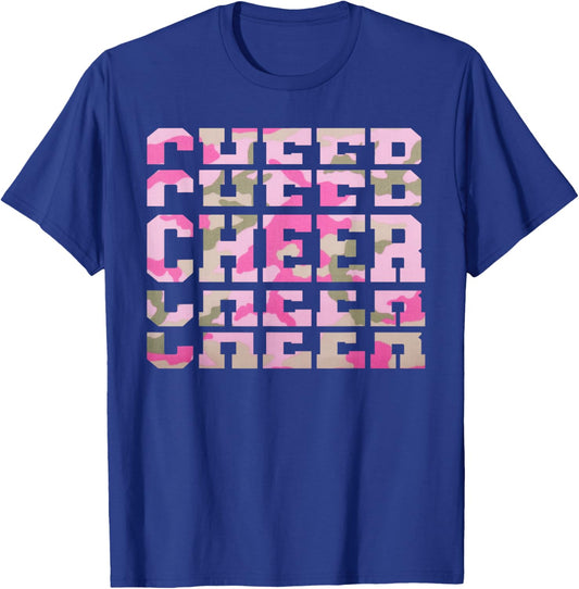 Camo Tie Dye Cheerleading for Cheerleader Squad BFF Cheer T-Shirt - T-Shirt | Royal