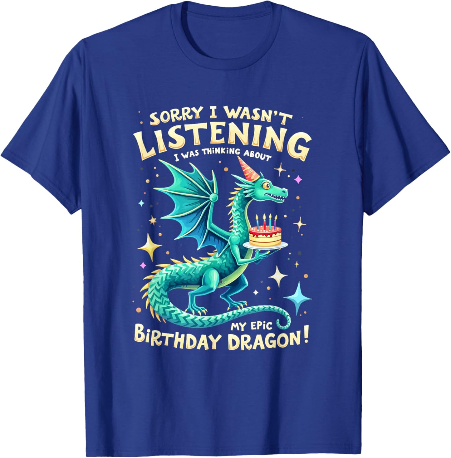 Whimsical Celebrations Epic Birthday Dragon Fantasy T-Shirt - T-Shirt | Royal