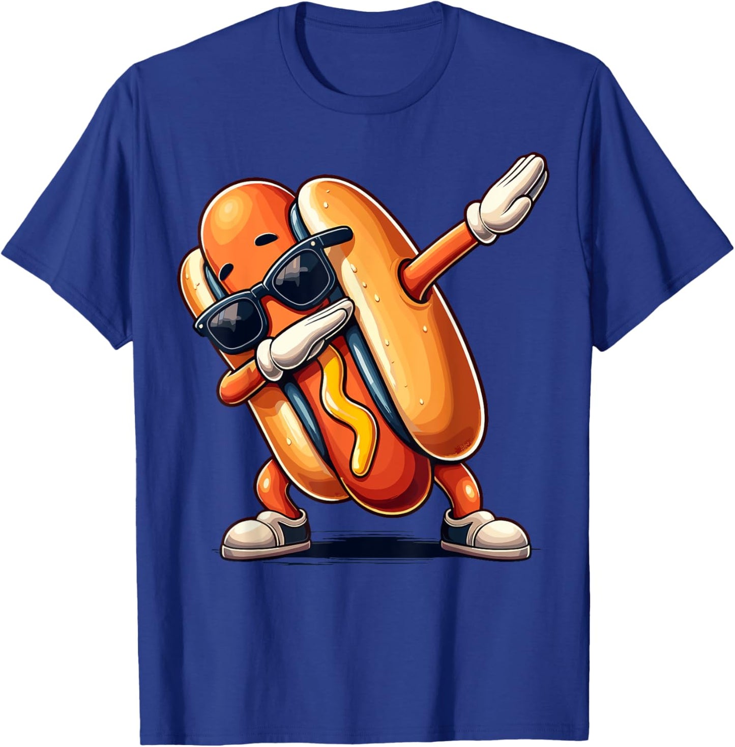Cool Hot dog Dabbing Funny Fast Food Hotdog Lovers Toddler Women Kids T-Shirt - T-Shirt | Royal