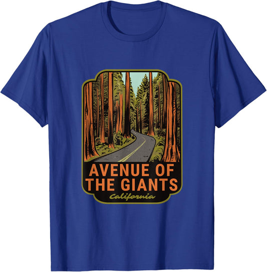 Avenue of the Giants California T-Shirt - T-Shirt | Royal