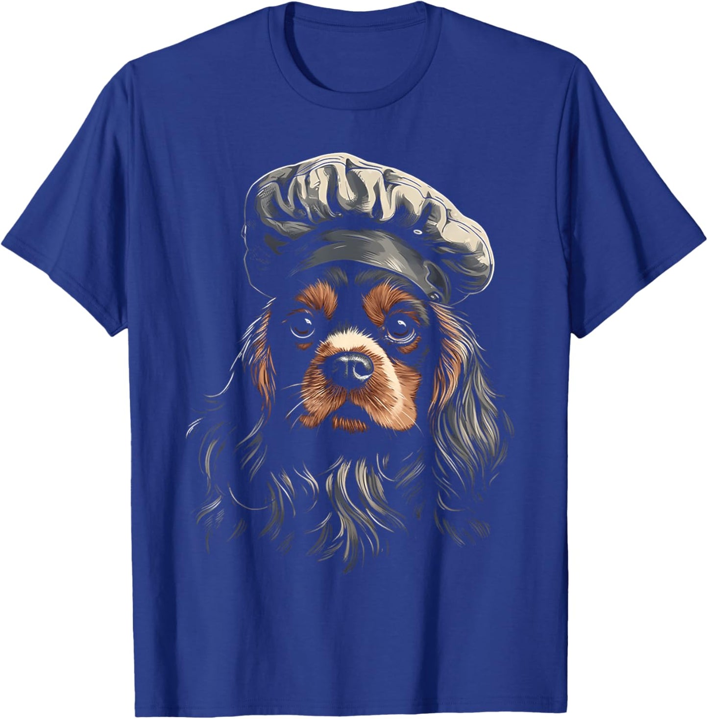 Cavalier King Charles Spaniel Chef Dog Dad Cooking For Baker Women Kids T-Shirt - T-Shirt | Royal