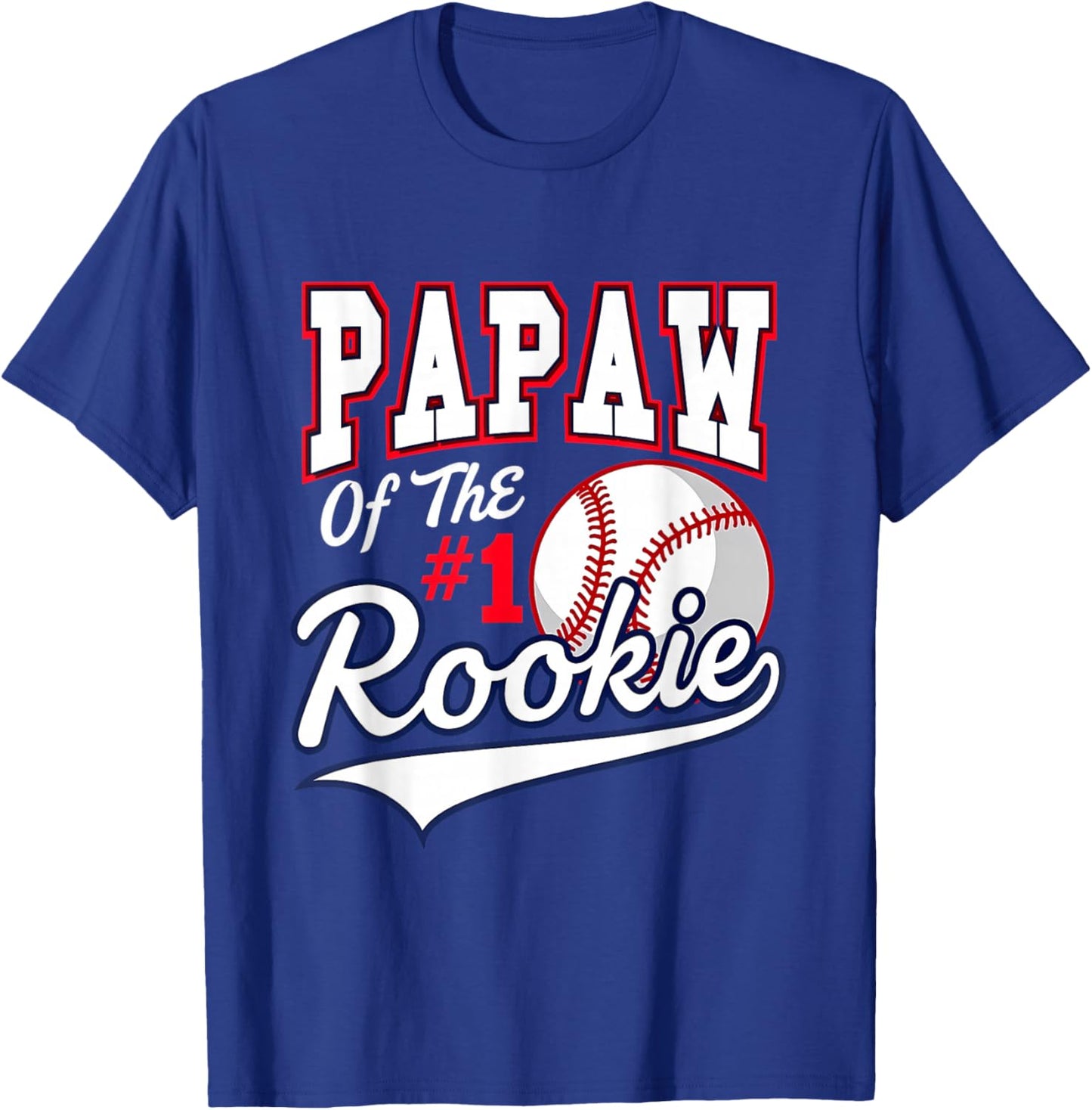 Retro Grandpa Papaw Of The Number 1 Rookie Baseball T-Shirt - T-Shirt | Royal