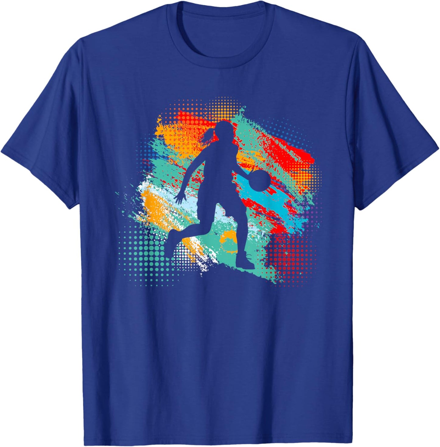 Basketball Sports Fan Women Girls Player T-Shirt - T-Shirt | Royal